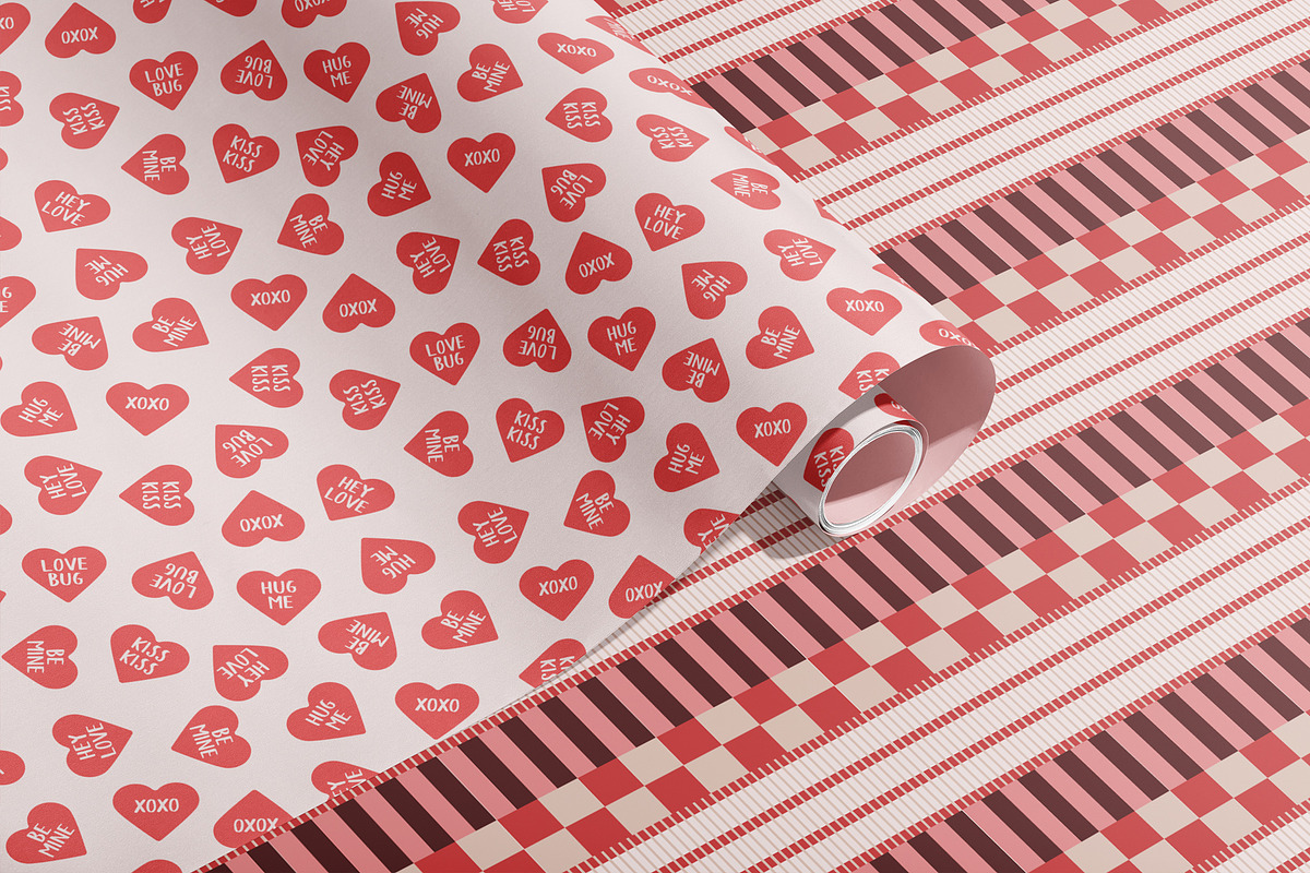 VALENTINE SEAMLESS PATTERNS & HEARTS, a Pattern Graphic by Sonulkaster (Photo 2 of 9)