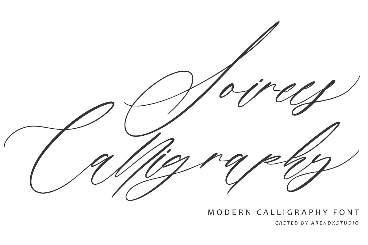Soirees - Calligraphy Font, a Script Font by Arendxstudio (Photo 1 of 7)