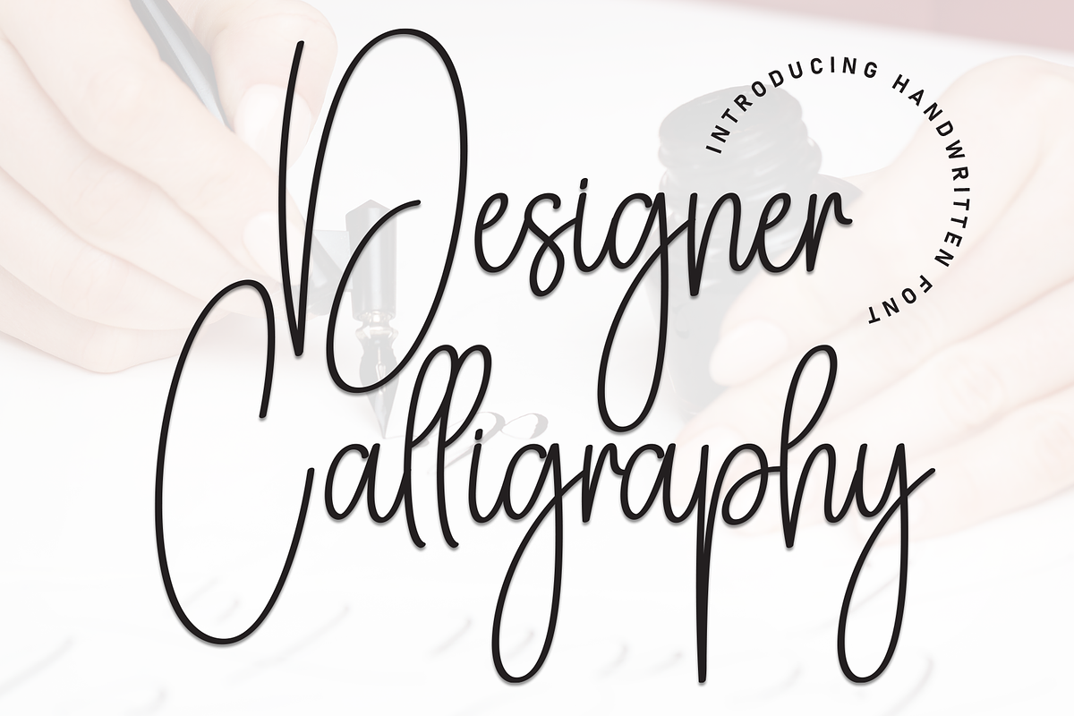 Designer Calligraph | Script Font, a Handwritten Font by Scratchones (Photo 1 of 8)