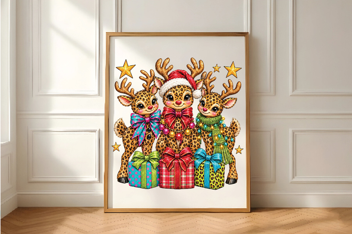 Christmas Leopard Reindeer PNG, a Seasonal Illustration by Daily.Designs (Photo 5 of 5)