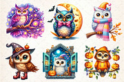 Halloween Owl Sublimation Clipart, an Illustration by Dream Creation (Thumbnail 3 of 6)