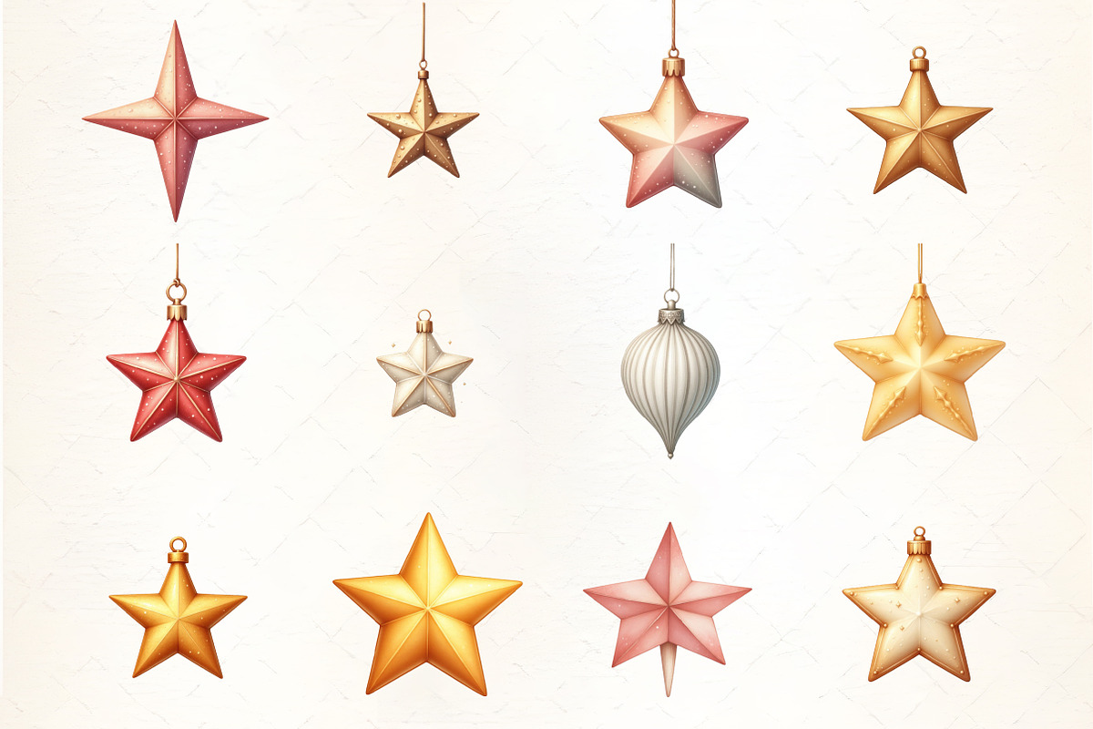 Christmas Star Ornament with Glitter, an Illustration by CrexoraLab (Photo 3 of 5)