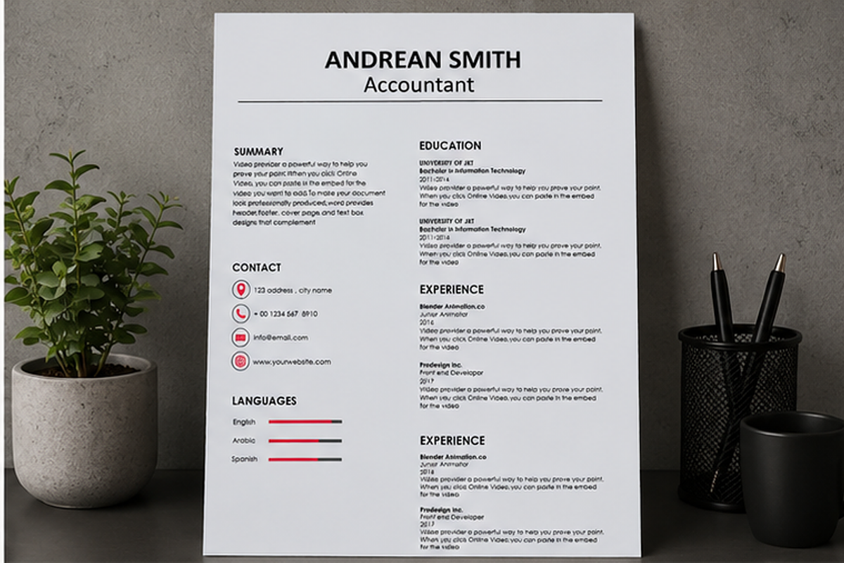 MODERN RESUME TEMPLATE (R16), a Resume Template by dulchaer29 (Photo 4 of 4)