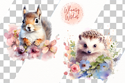 Spring Woodland Animals Watercolor, an Animal Illustration by Whimsy & Wishes (Thumbnail 8 of 8)