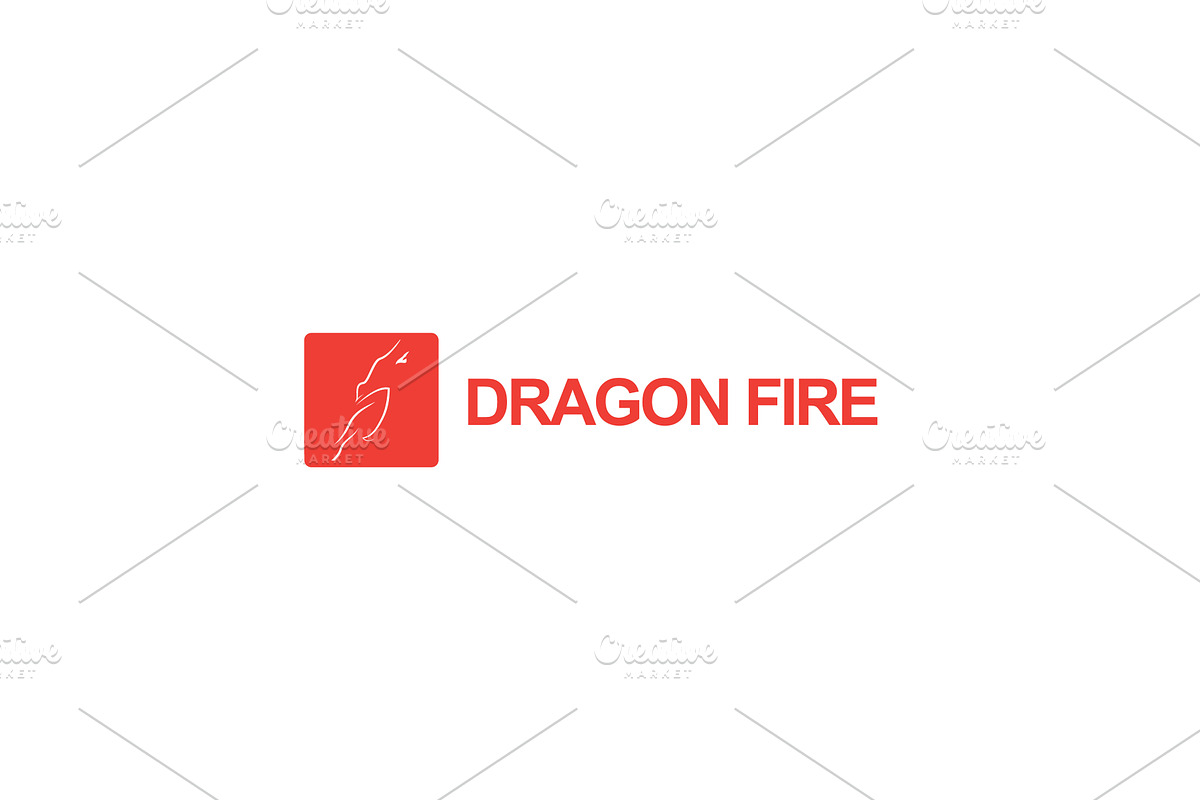 Minimalist dragon fire logo power, an Object Illustration by LogosDen