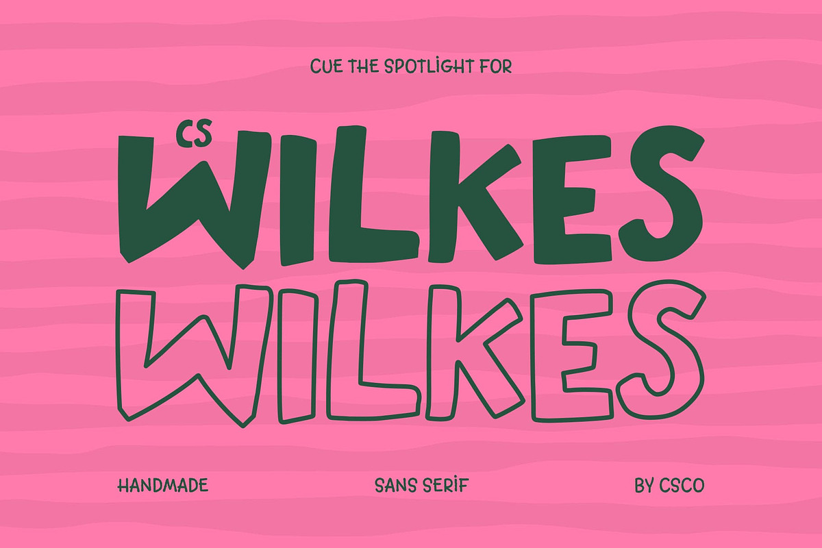 CS Wilkes – Fun Display Font, a Handwritten Font by Craft Supply Co. (Photo 1 of 8)