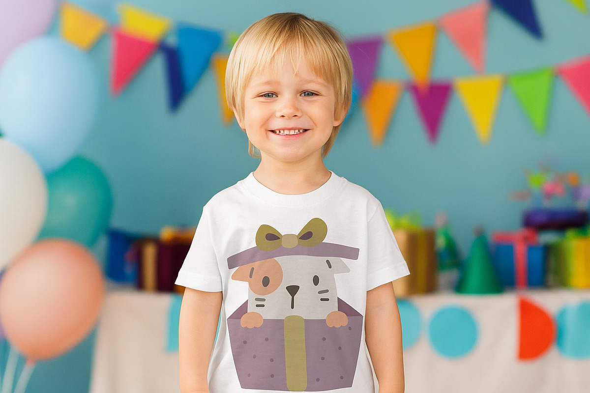 Cats Birthday Clipart Set, an Animal Illustration by Palau (Photo 2 of 10)