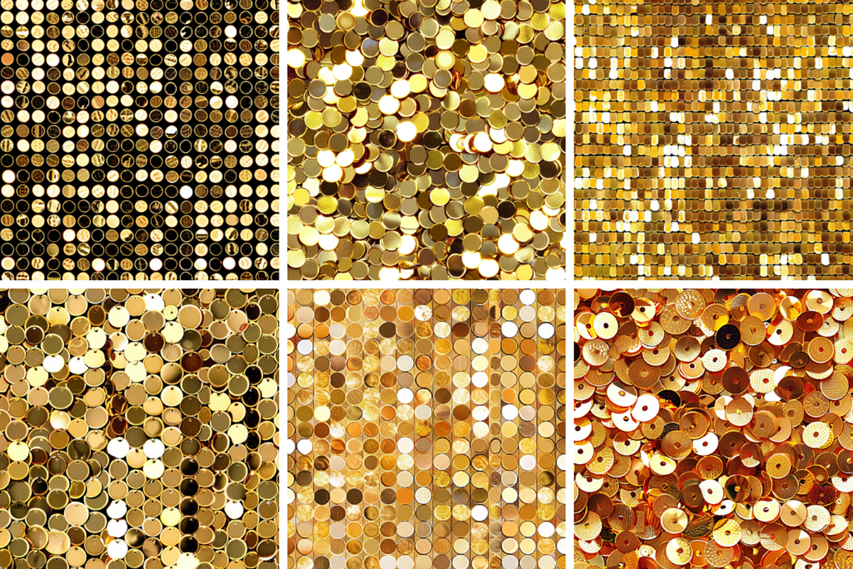 Gold Sequin Seamless Patterns, a Pattern Graphic by PrintablesByFranklyn (Photo 3 of 4)