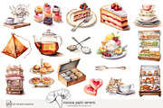 100 afternoon tea clip art, a Food Illustration by Poppy Lane Studio (Thumbnail 3 of 13)