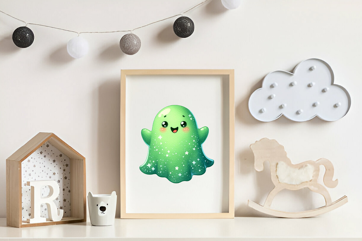 Green & White Halloween Clipart, an Illustration by CreationArt (Photo 6 of 9)