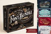 Vintage Font Bundle, a Font by Heritage Type Co. (Thumbnail 1 of 9)