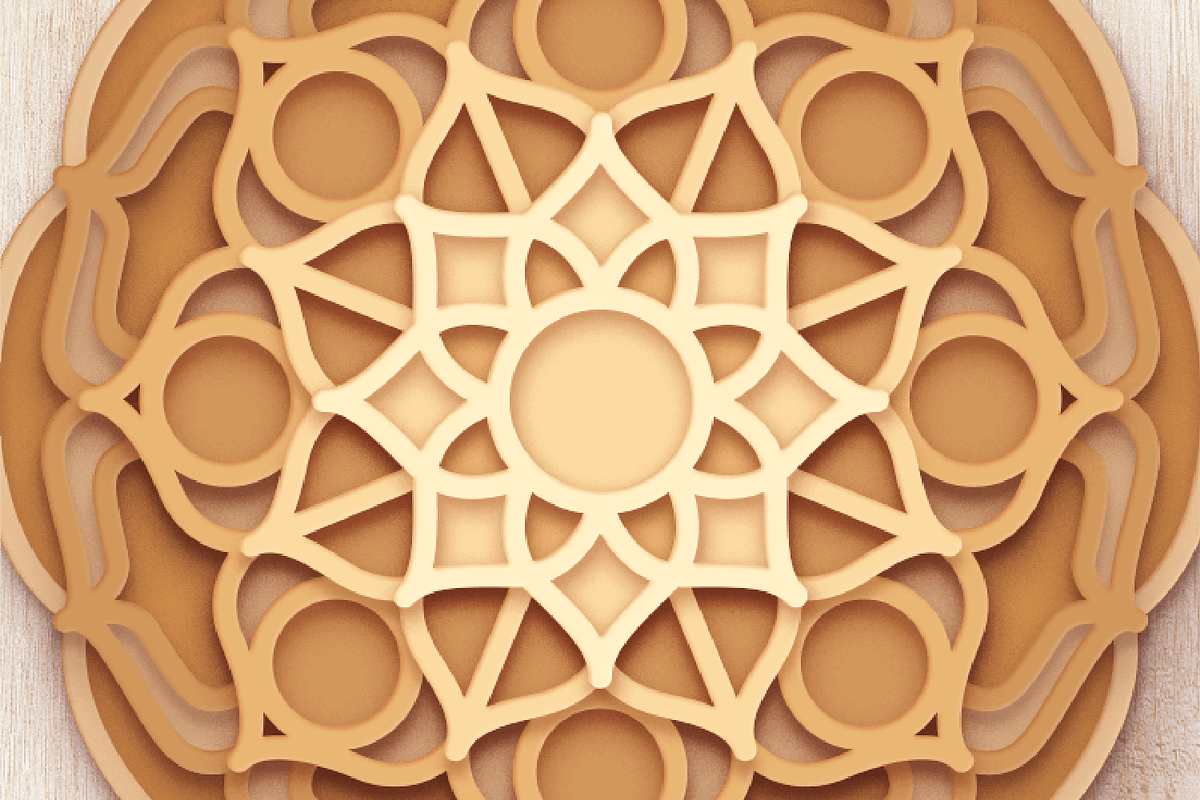 3D Lotus Flower Mandala - SVG Cut Fi, an Object Graphic by Arshad Ali (Photo 4 of 8)