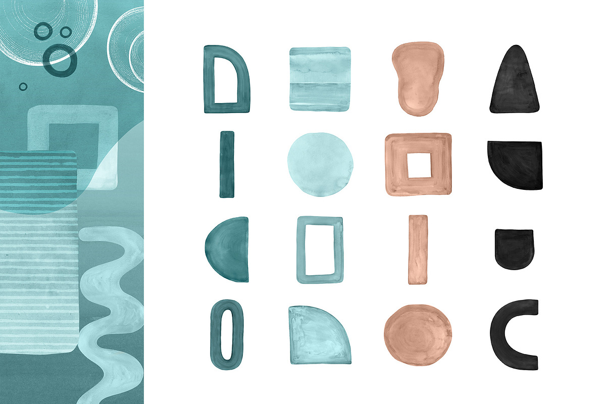 Abstract Shapes - Watercolor, an Object Graphic by Paulina Sara Design (Photo 4 of 18)
