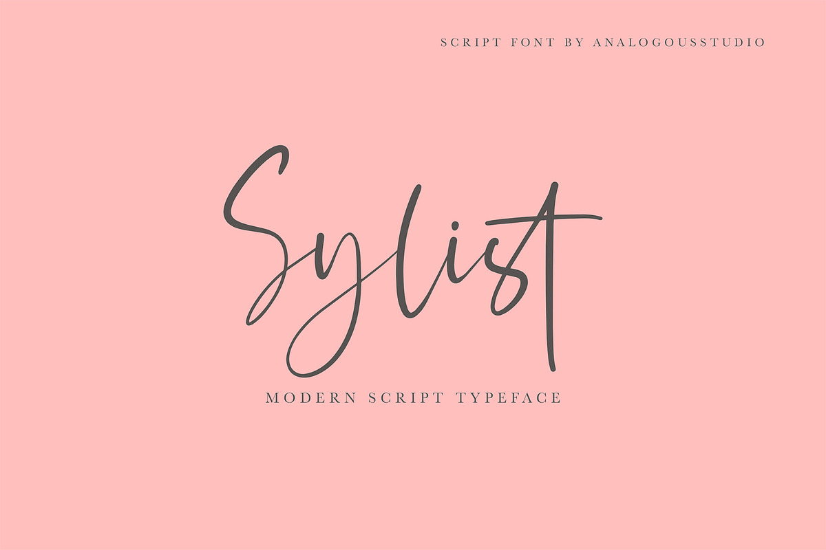 Sylist Script Font, a Script Font by Analogous (Photo 1 of 8)