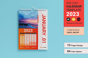 New Year Calendar Template 2023