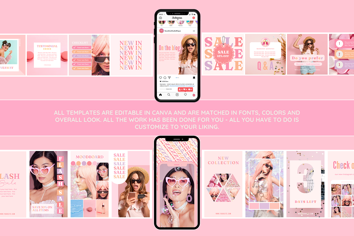 Pastel Instagram Template Bundle, a Social Media Template by SunshineStudioBoutique (Photo 8 of 9)