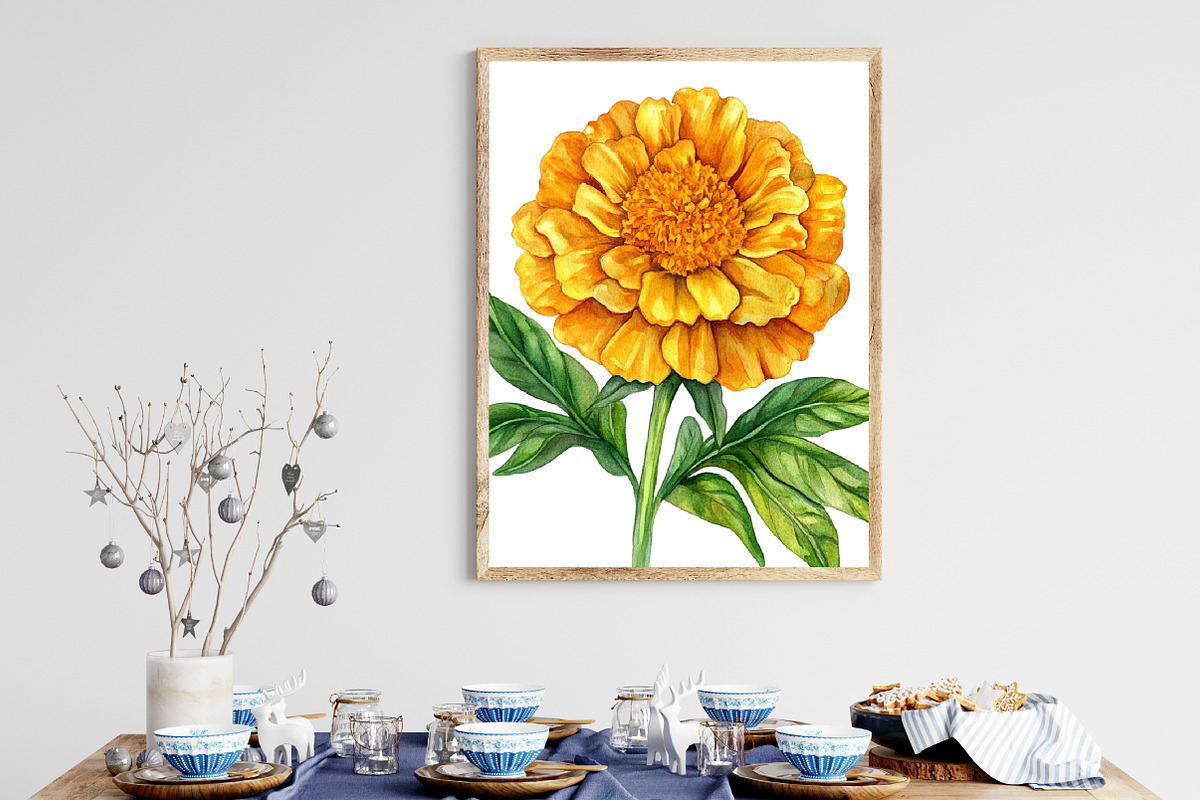 Marigold Flower Bloom Clipart, an Illustration by Rose Art (Photo 5 of 8)