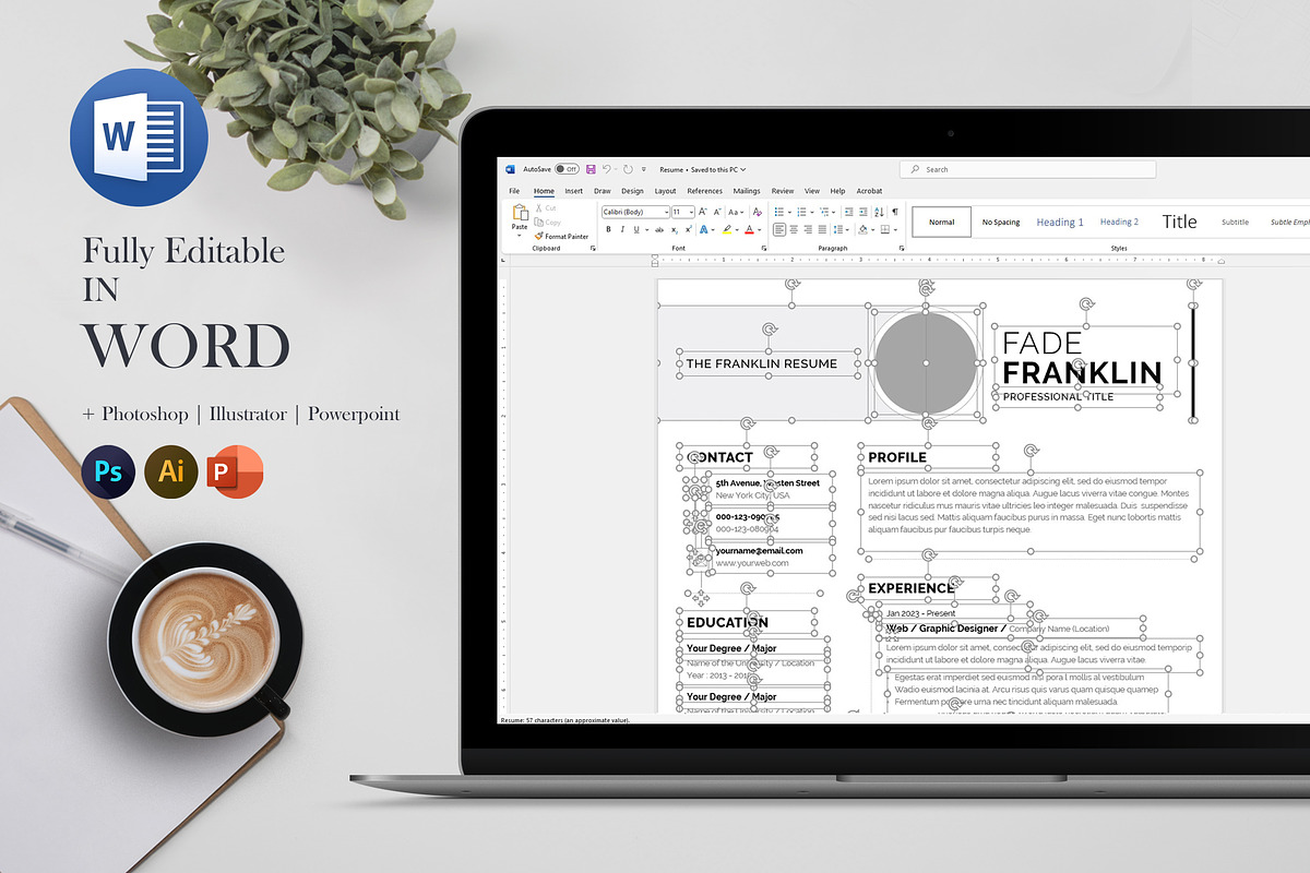 Modern Resume Template | Word Resume, a Resume Template by Orcshape Studio (Photo 5 of 5)