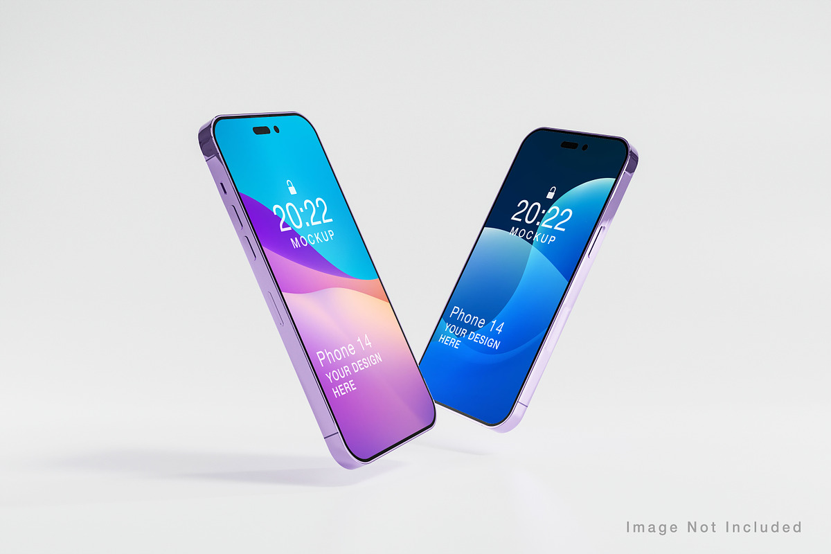 iPhone 14 Concept Mock-up Pack, an iPhone Mockup by Zero_std (Photo 5 of 15)