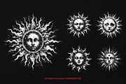 10 Bundle Dark Art Magical Sun Solar, an Illustration by Morspective (Thumbnail 3 of 7)