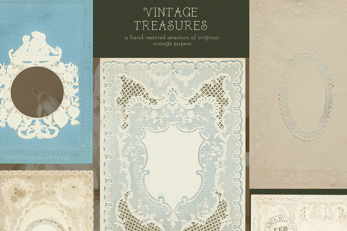 Embossed Papers, Frames and Collage, a Background Graphic by Laras Wonderland (Photo 5 of 15)