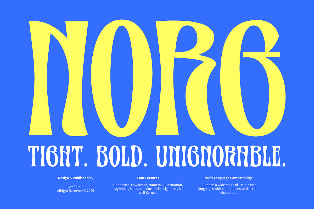 NORG — Condensed Display, a Serif Font by Get Studio (Photo 1 of 8)