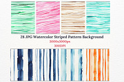Watercolor Stripe Pattern Background, a Pattern Graphic by Vachira Digital Studio (Thumbnail 3 of 4)