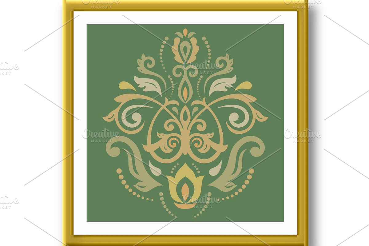 Damask Vector Oriental Pattern, a Decorative Illustration by FineArtStudio (Photo 3 of 3)