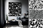 48 seamless black mix modern pattern, a Pattern Graphic by ARTOZEN DIGITAL (Thumbnail 4 of 15)