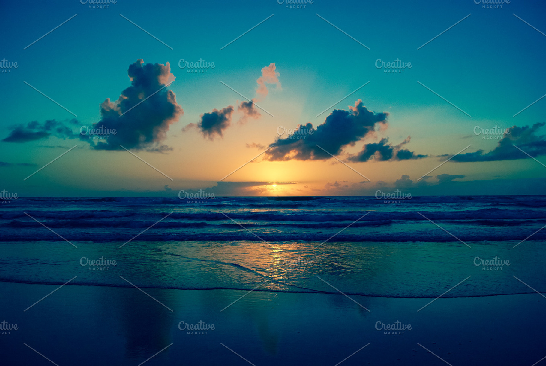 Sunset Waves Stock Photo Containing Summer And Beach