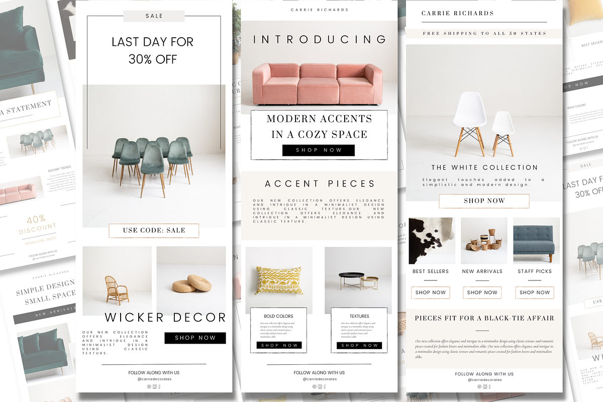 Carrie Newsletter Template, a Marketing Template by The Edits Shop (Photo 3 of 9)