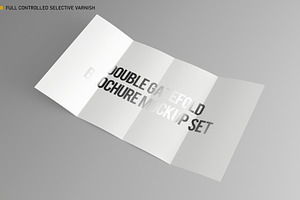 Double Gatefold Brochure Mockup Set