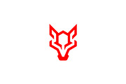 Modern Wolf Head Logo Template, a Branding & Logo Template by MenkType Studio (Thumbnail 1 of 3)