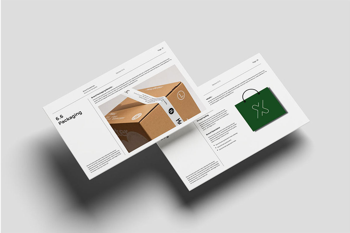 X Brand Guidelines Template, a Presentation Template by yanindesign (Photo 6 of 6)