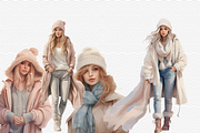 Winter Fashion Girl Clipart, an Object Illustration by Digital Xpress (Thumbnail 3 of 5)