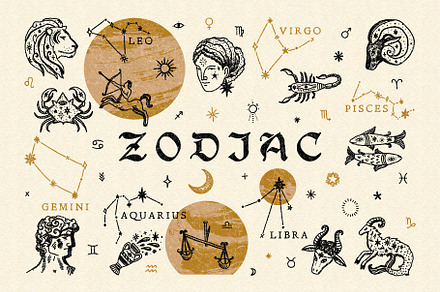 Zodiac Signs Bundle, an Animal Illustration by Annie Konst