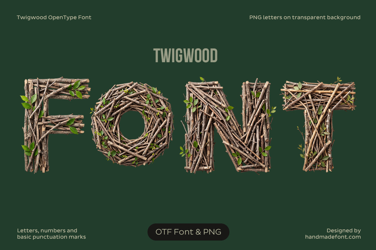 Twigwood Font, a Sans Serif Font by Handmadefont (Photo 1 of 12)