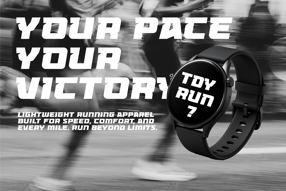 Broka - Sport Font, a Sans Serif Font by Vroz Studio (Photo 4 of 7)