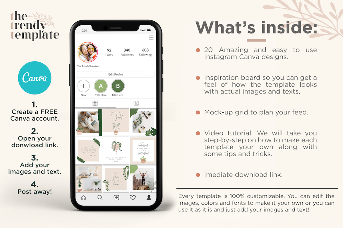 Crazy Plant Lady Instagram Template, a Social Media Template by thetrendytemplate (Photo 5 of 5)