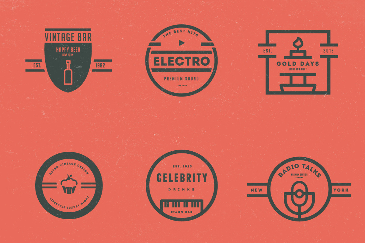 15 Vintage Logos & Badges, a Branding & Logo Template by Design District (Photo 4 of 5)
