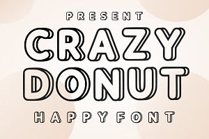 Crazy Donut, a Handwritten Font by Fourteen Letter
