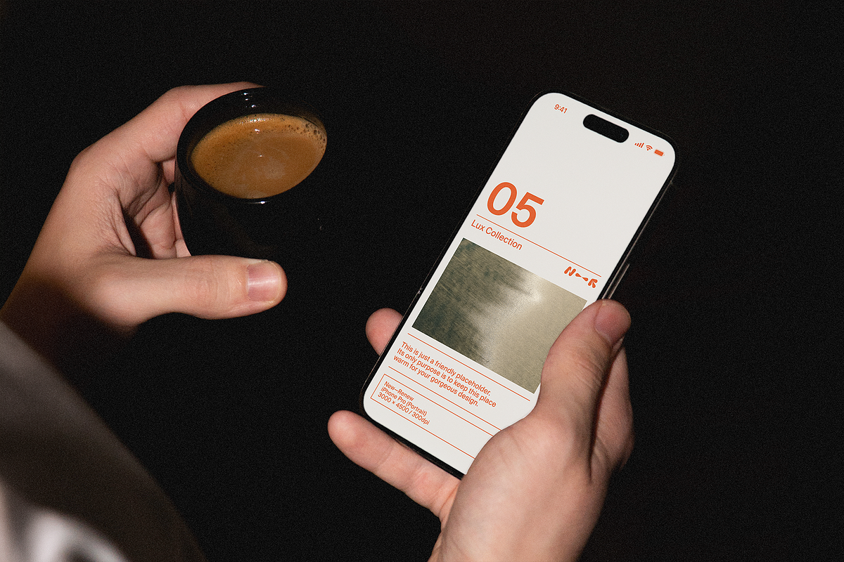 Casual iPhone Pro Mockup LUX-05, an iPhone Mockup by New—Renew (Photo 1 of 2)