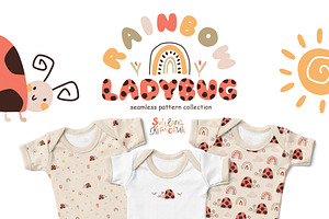 Rainbow ladybug patterns collection