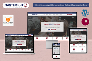 Barber, Hair Salon & Tattoo Shop, a WordPress Template by HasnainDEV