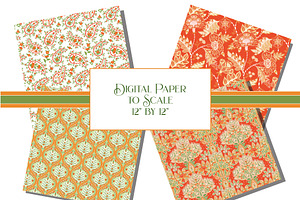 Orange Bohemian Pattern Pack