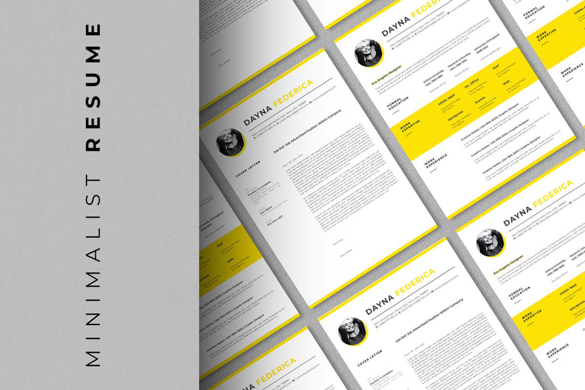 Minimalist Resume/CV, a Resume Template by Ahsanjaya (Photo 2 of 3)