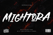 Mightora - Strong Brush Font, a Handwritten Font by Letterara (Thumbnail 1 of 12)