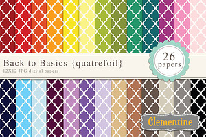 Quatrefoil digital papers