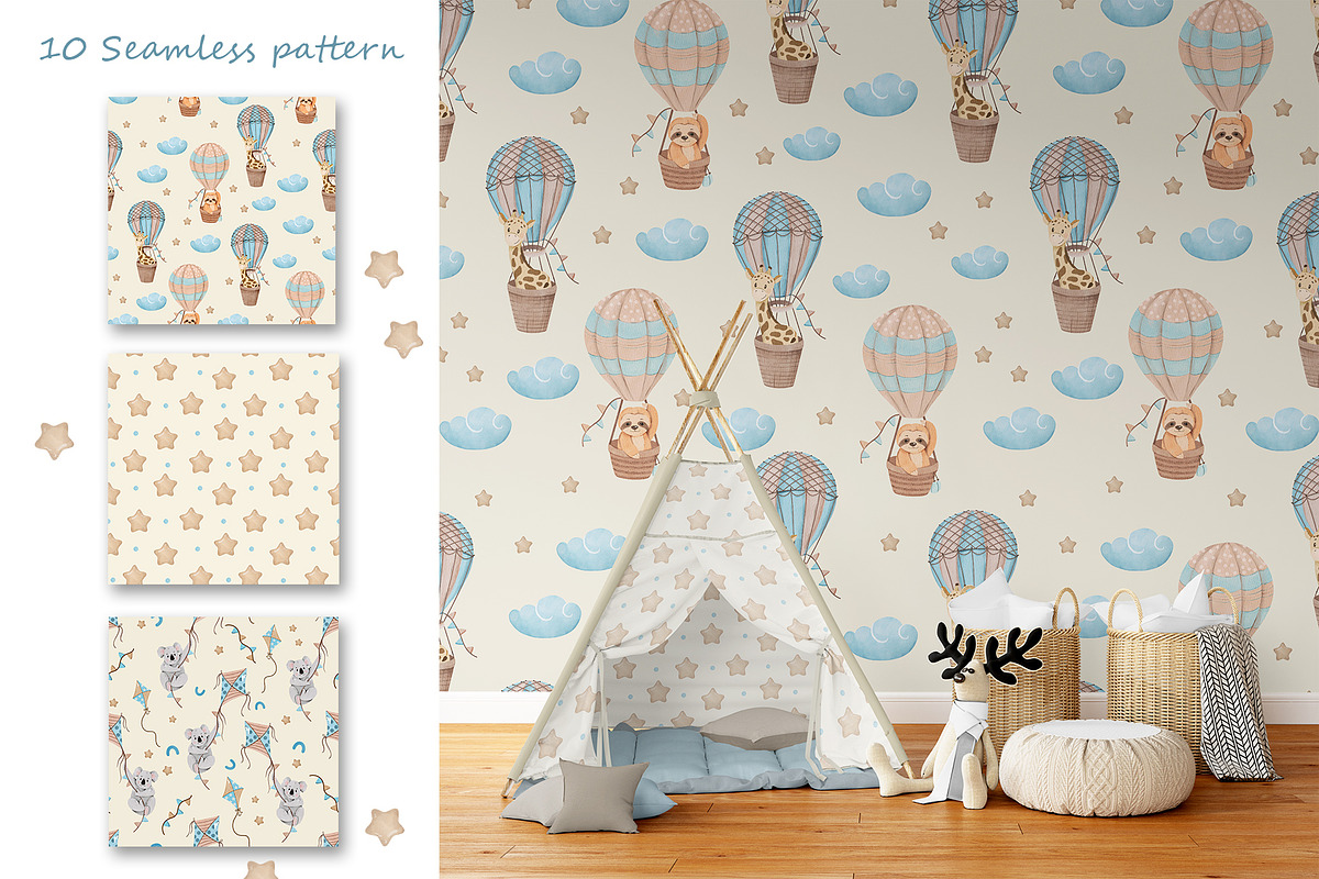 Animals pilots patterns, a Pattern Graphic by ArtGiftsStudio (Photo 2 of 5)
