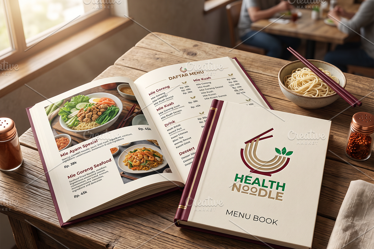 Organic Noodle Logo, a Branding & Logo Template by Atlantis X Nurman Arbai (Photo 1 of 4)